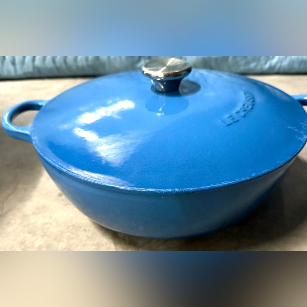 Le Creuset Blue Marmite Soup Pot,  26cm 4.1l, made in France